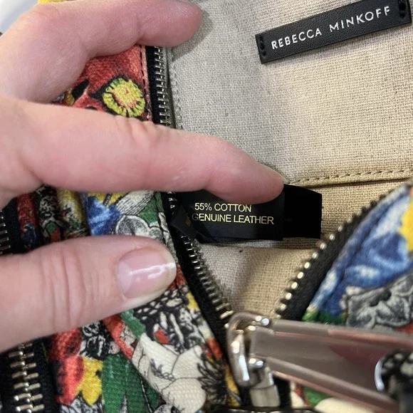RARE~Rebecca Minkoff Julian Mini Convertible Floral Canvas Backpack Rebecca Minkoff Julian Convertible Mini Backpack Multicolor  main image 3